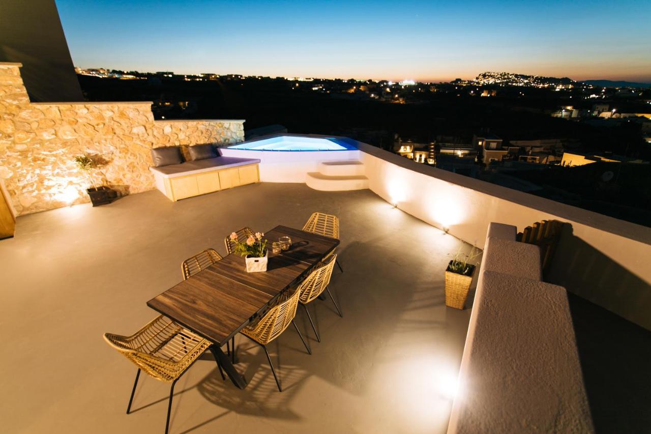 Amer Villa Santorini With Outdoor Hot Tub Vóthon Kültér fotó