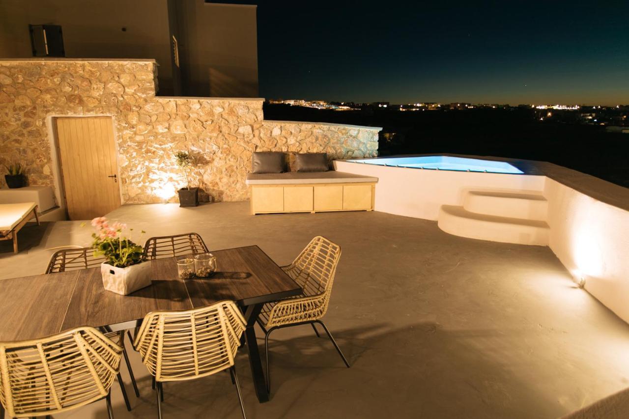 Amer Villa Santorini With Outdoor Hot Tub Vóthon Kültér fotó